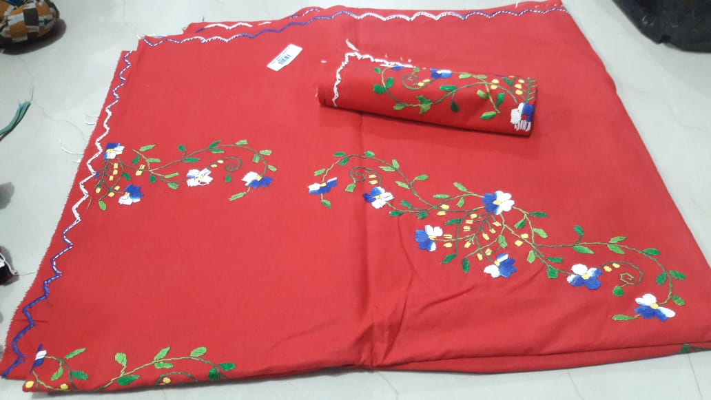 Kantha Embroidery Cotton Bedsheet