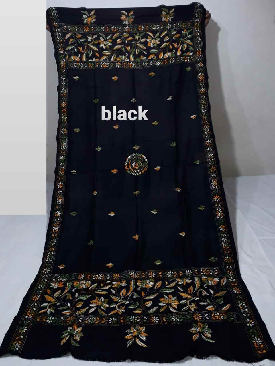 Kantha stitched shawl