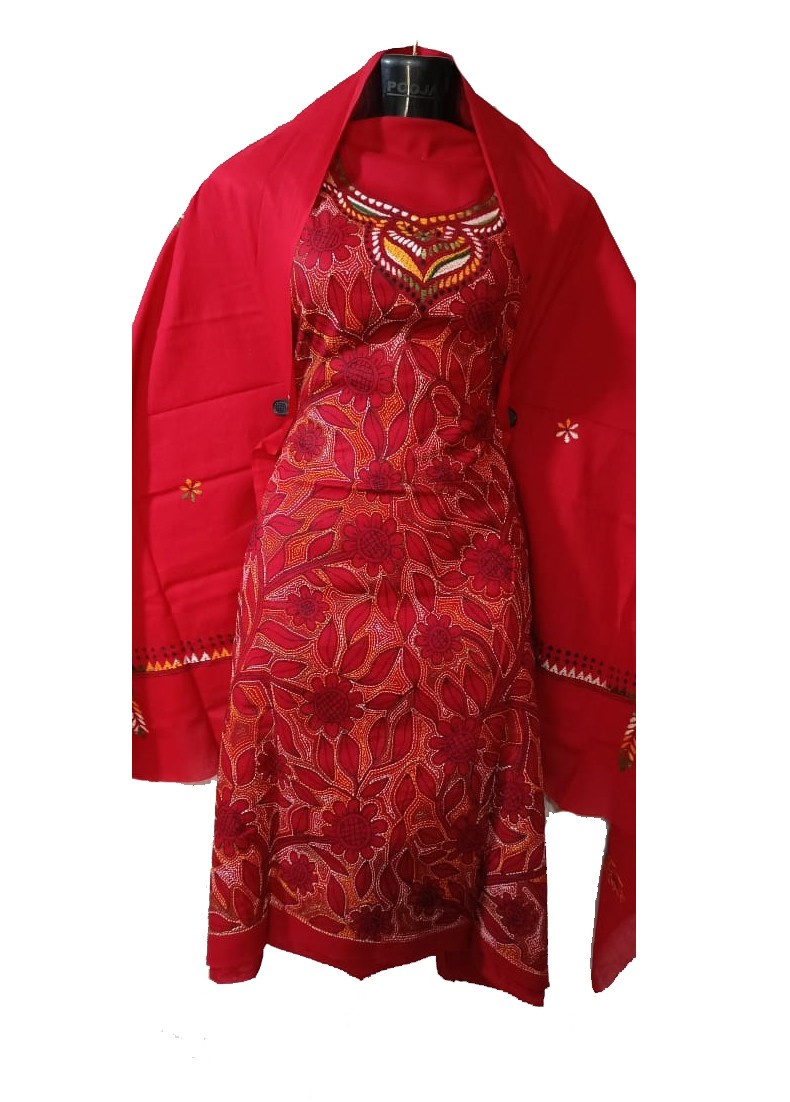 Reverse Kantha Stitched Salwar