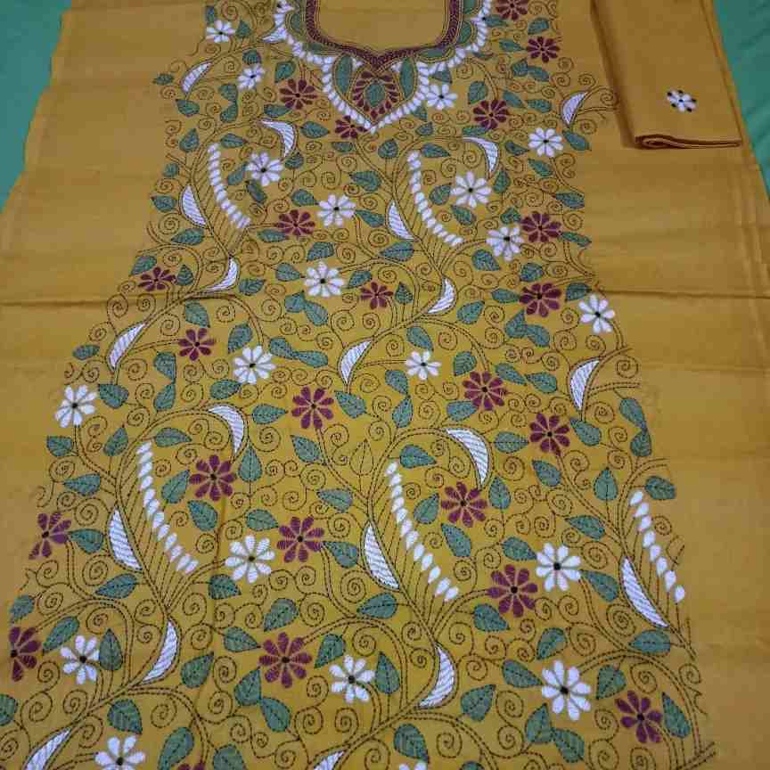 katha work dress material