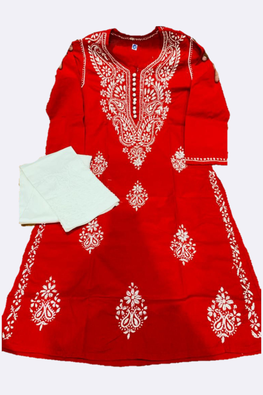 Chikankari Cotton Kurti