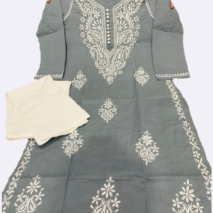 Chikankari Cotton Kurti