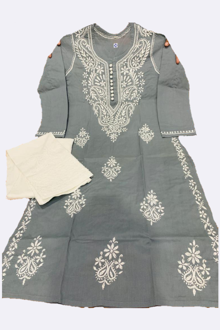 Chikankari Cotton Kurti