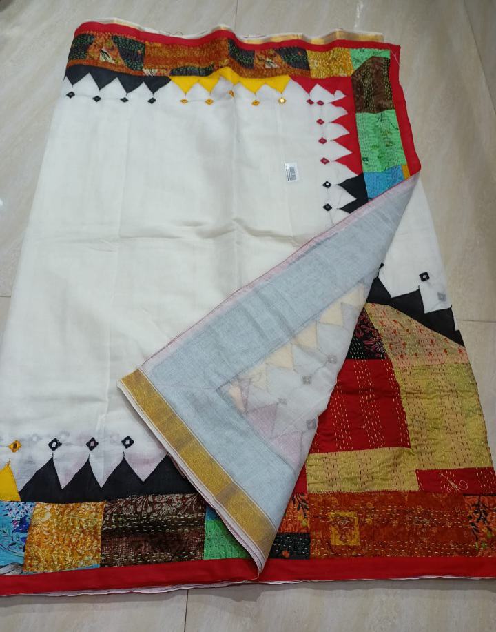 Patch Work Cotton Saree